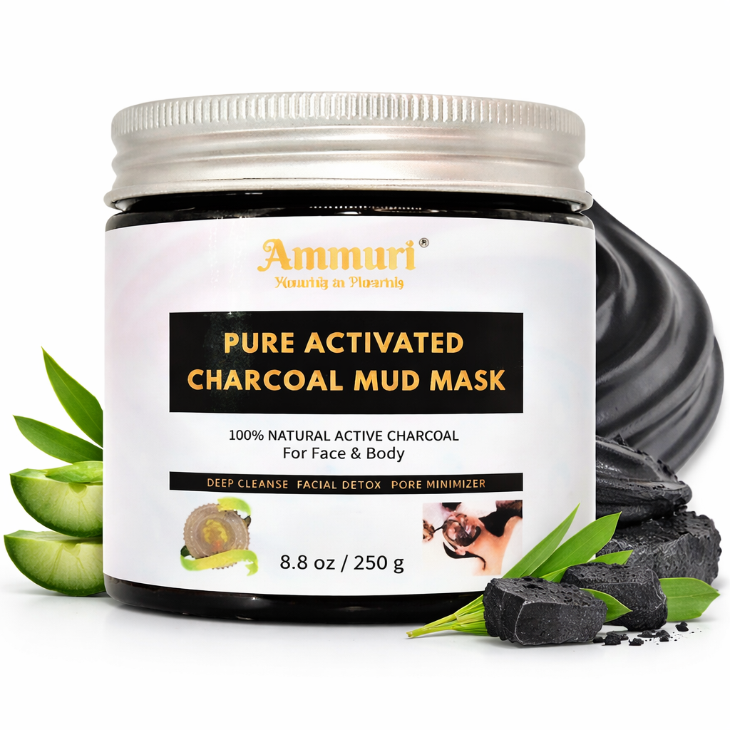 Ammuri Pure Activated Charcoal Mud Mask for Face & Body